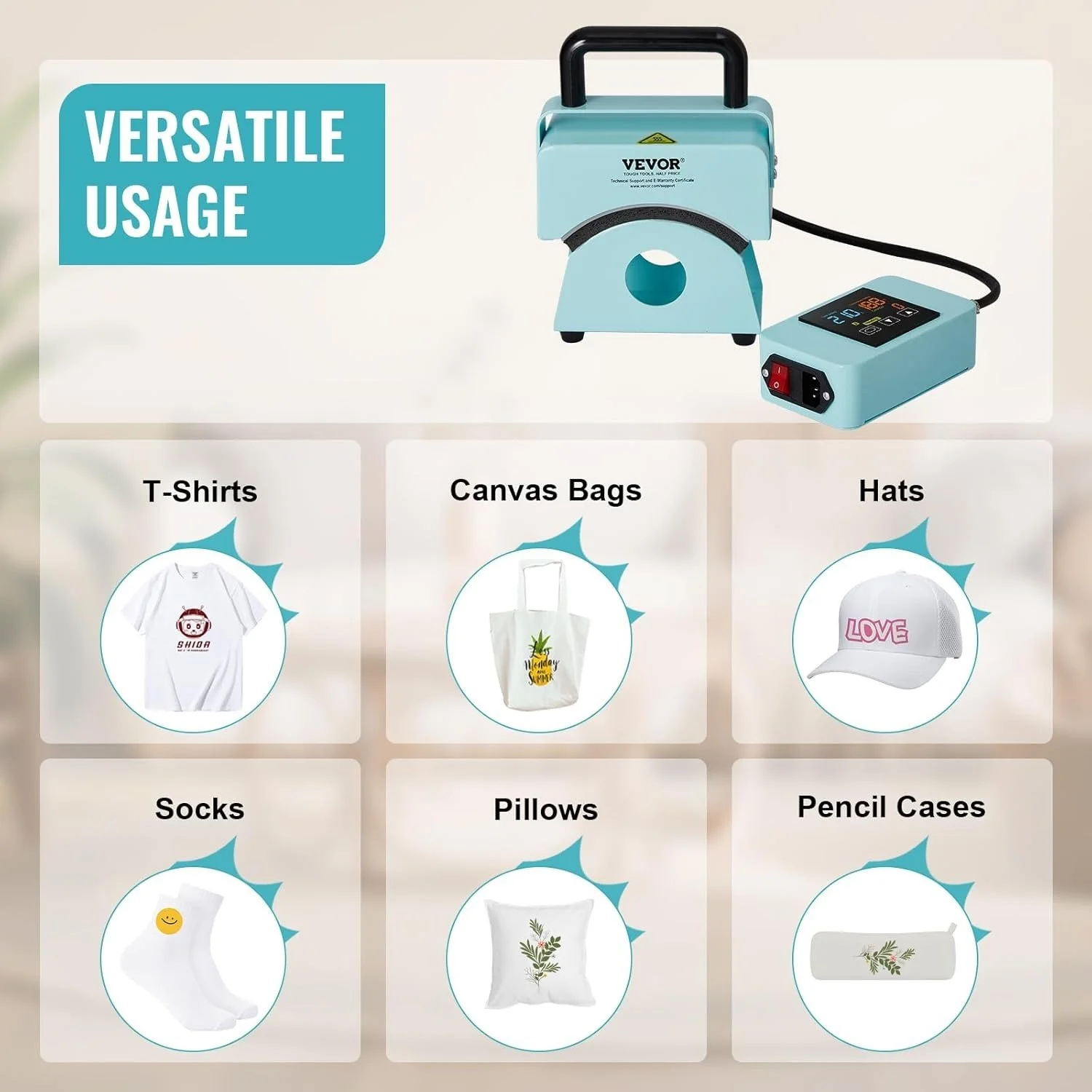 Настільний прес для сублімації VEVOR DF55A Blue, фото №6 Настільний прес для сублімації VEVOR DF55A Blue, фото №6