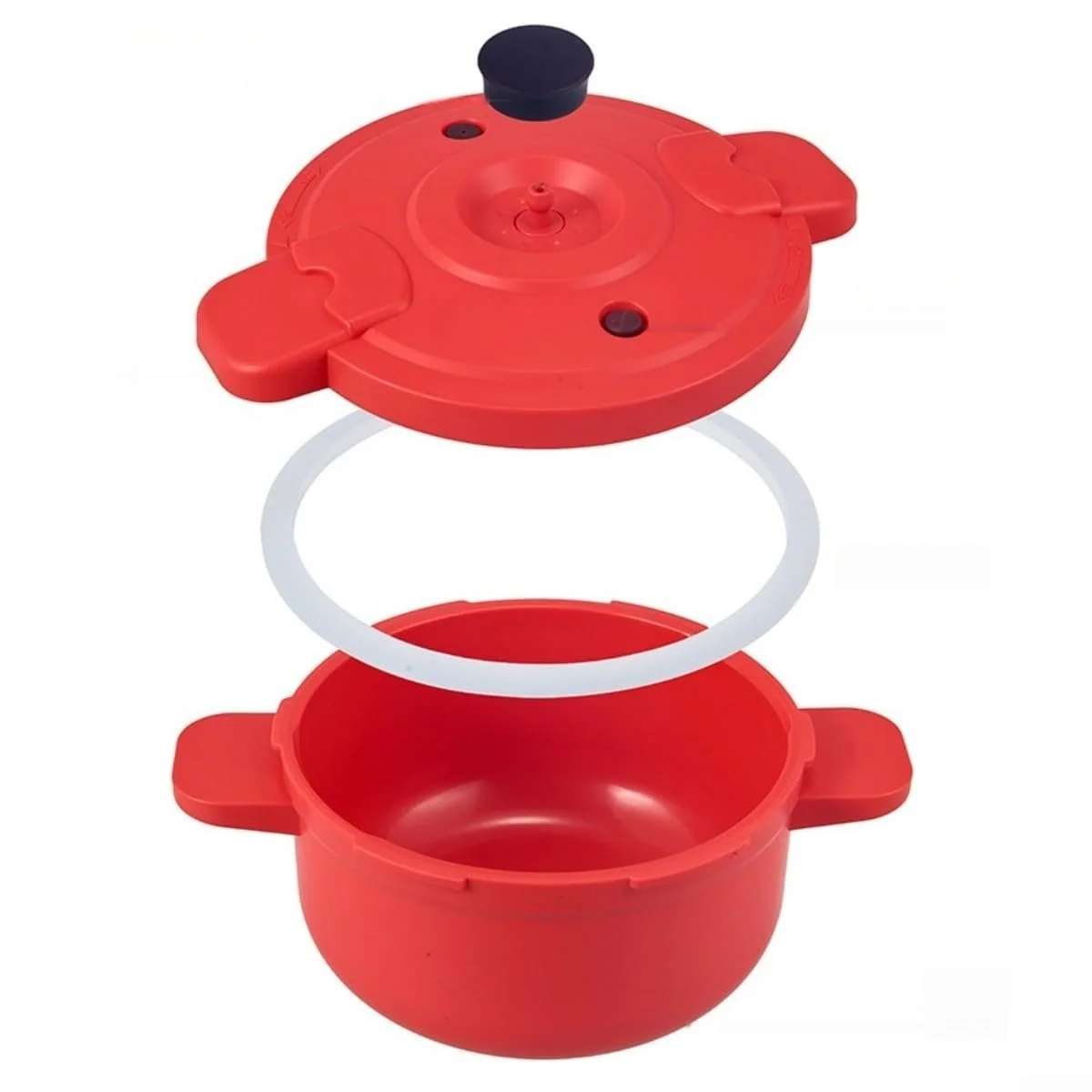 Скороварка для микроволновой печи 27,5 x 14 см ПП-силиконовая многофункциональная для риса овощей и макарон пароварка, фото №2