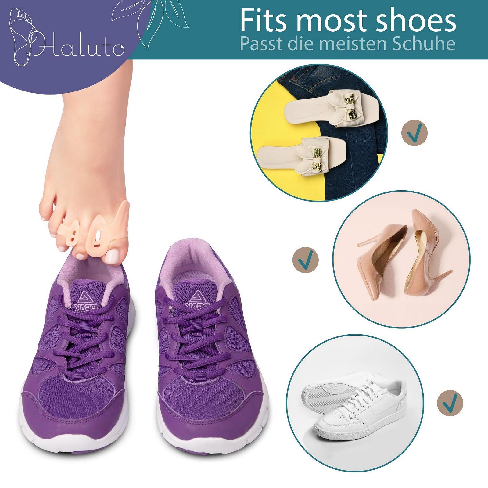 Роздільник для великого пальця ноги HALUTO, 3 пари / 6 штук, силіконовий, фото №4