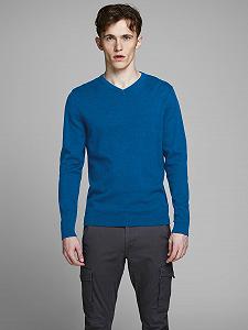 Джемпер з V-подібним вирізом JACK & JONES Чоловічий synthetic.ua - Фото 1