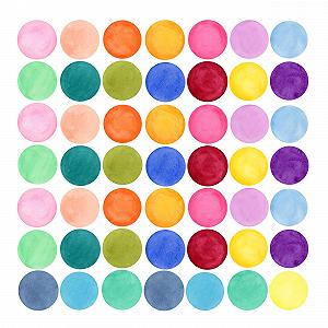 Наклейки GRAZDesign Circles Set Dots різнокольорові synthetic.ua - Фото 1