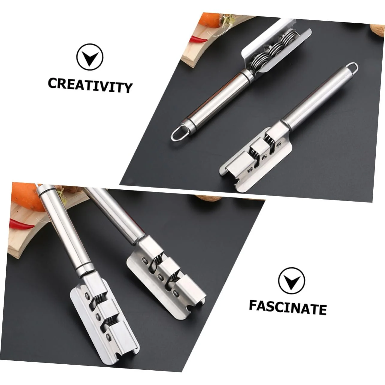 Точило для ножів VILLCASE з нержавіючої сталі компактне із закругленими краями, фото №6