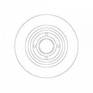 Гальмівний диск TRW TRW SINGLE DF4414BS для RENAULT задня вісь synthetic.ua - Фото 1