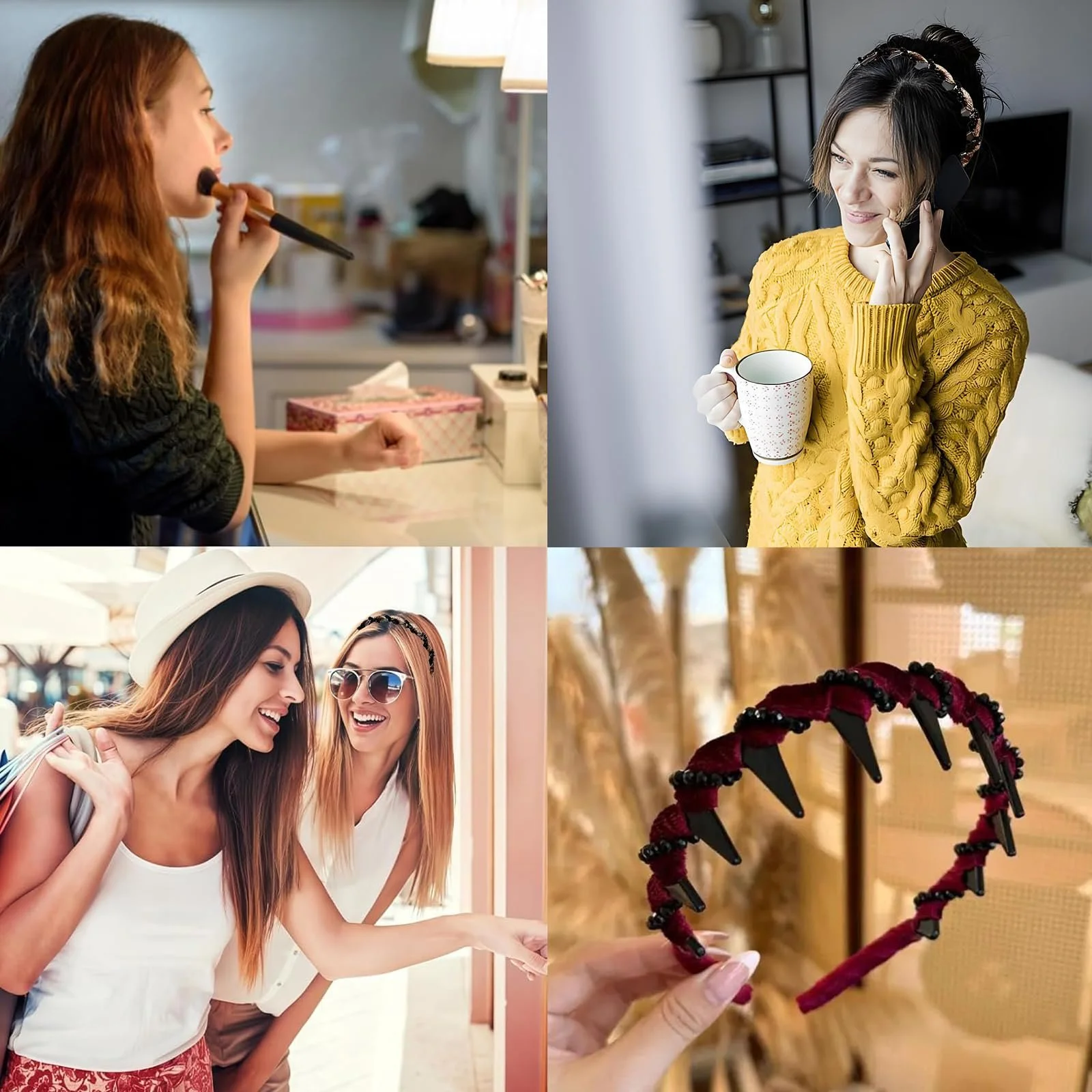 Набір з 3 елегантних жіночих обручів для волосся з зубцями, фото №7