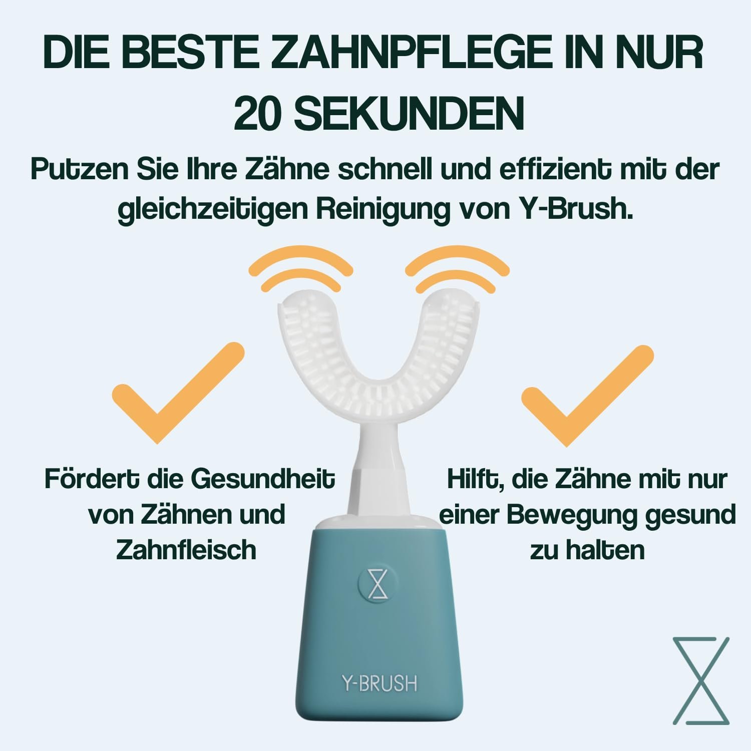 Електрична звукова зубна щітка Y-Brush Essential автоматична 3 місяці роботи 2 режими, фото №3