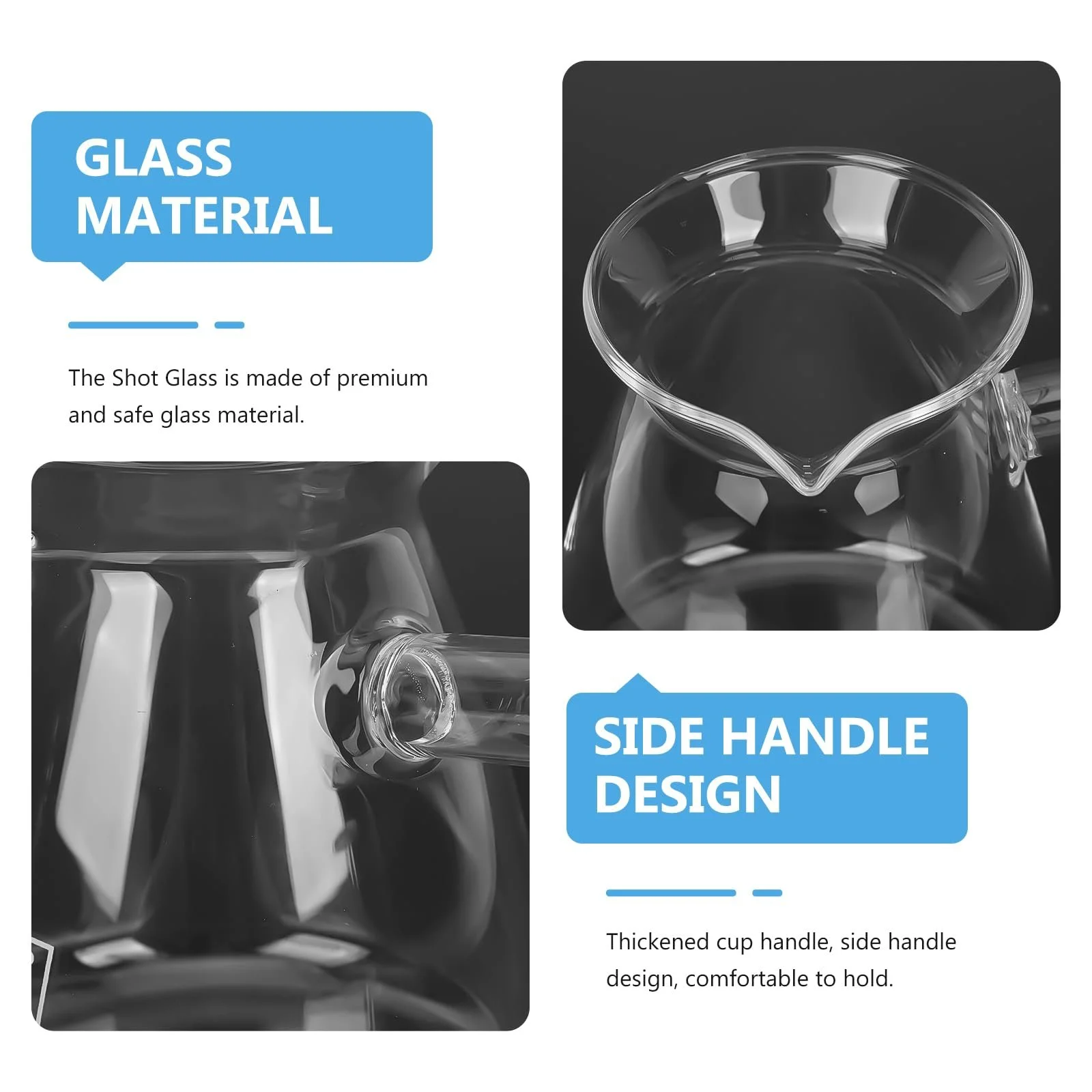 Турка стеклянная, 450 мл, термостойкая с носиком для кофе, чая, молока и масла, можно мыть в посудомоечной машине, фото №6