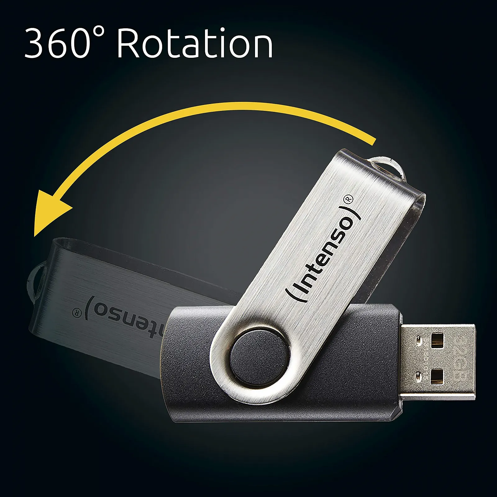 USB-флеш-накопичувач Intenso Basic Line 16GB Silver/Black, фото №6 USB-флеш-накопичувач Intenso Basic Line 16GB Silver/Black, фото №6