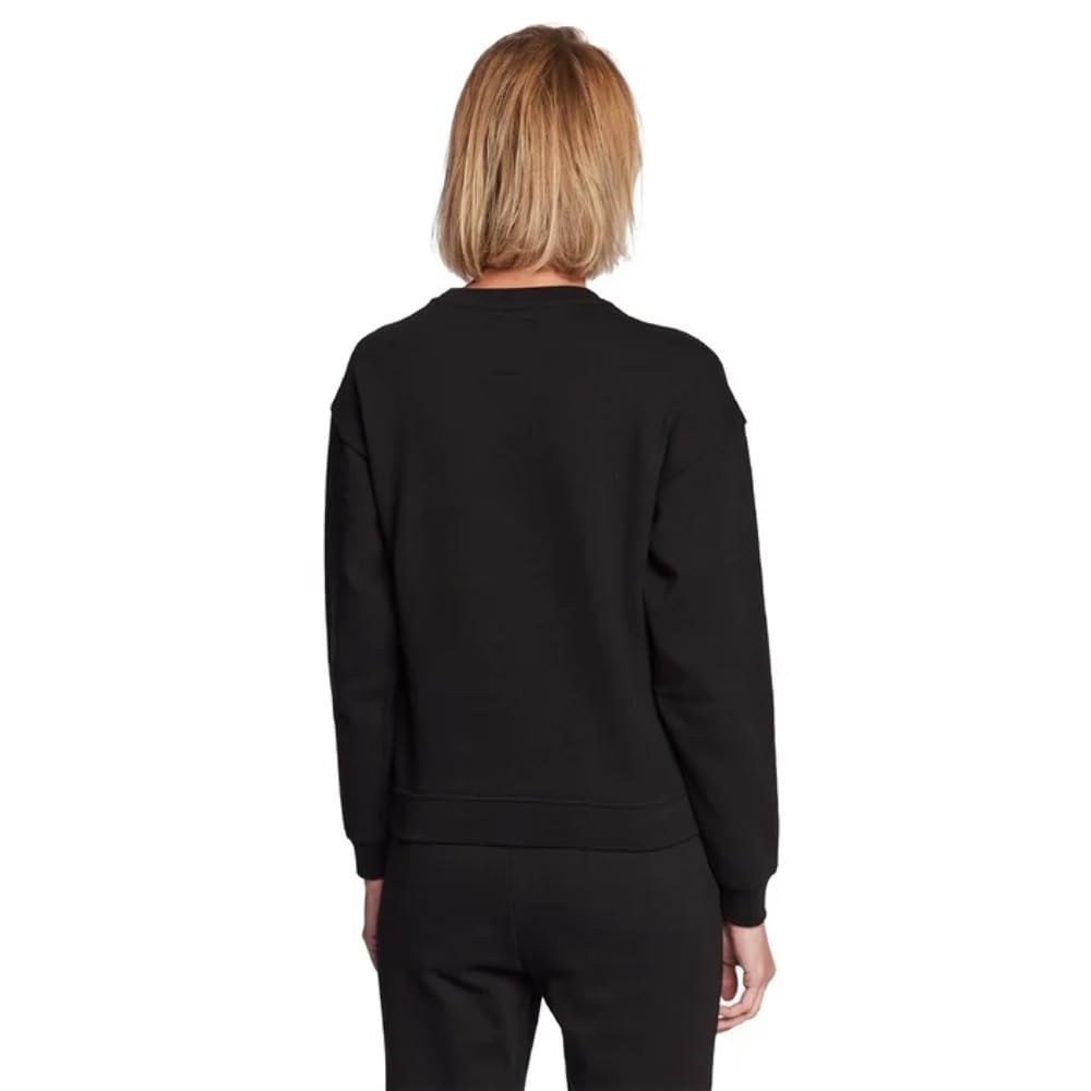 Женский Свитшот Armani Exchange Icon Maxi Вышитый Золотой Логотип Рукав-Манжета Черный, фото №3