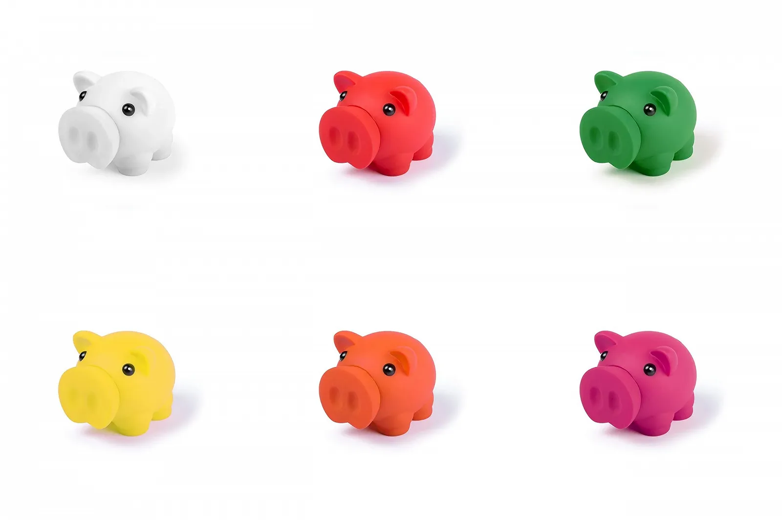 Копилка Vivid Colors Piggy Bank Мягкая резиновая Желтая 10 x 7,5 x 8 см 75 г, фото №2