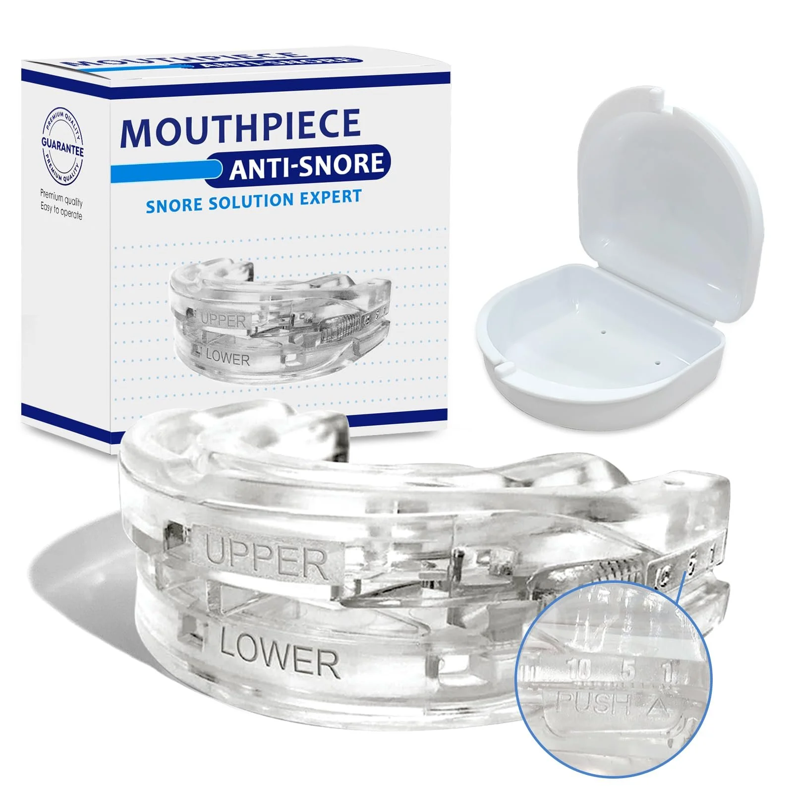 Капа от храпа Регулируемый размер Прозрачная, фото №1