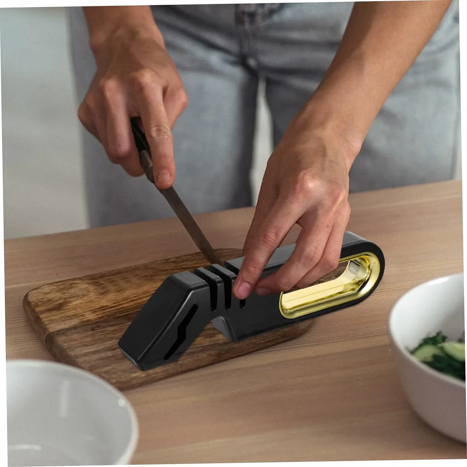 Профессиональная точилка для ножей и ножниц Mobestech Черная, фото №6