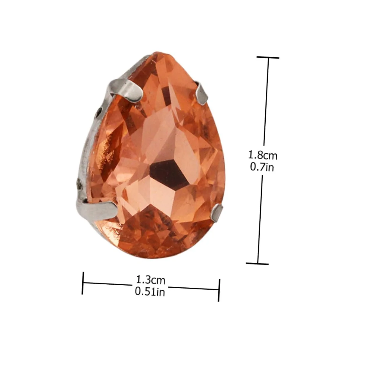 Стрази Крапля Води Скло для шиття 150 шт., фото №5