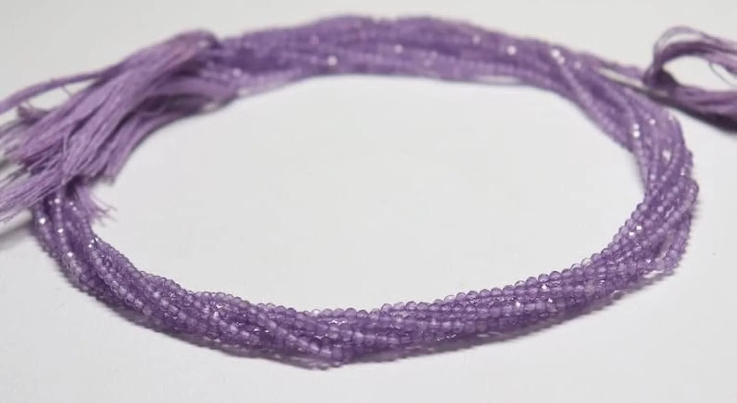 Бусины рондель из розового аметиста 2 мм, нить длиной 33 см бусины из драгоценных камней для ожерелья, браслета, фото №1