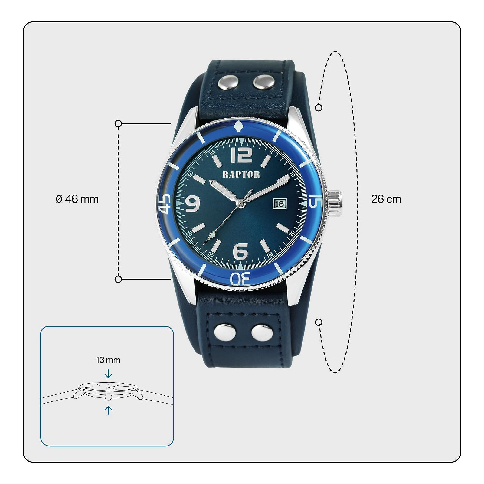 Годинник Raptor Gabin RA20367 Чоловічий Дата Ремінець Шкіряний Аналоговий Кварцовий, фото №4 Годинник Raptor Gabin RA20367 Чоловічий Дата Ремінець Шкіряний Аналоговий Кварцовий, фото №4