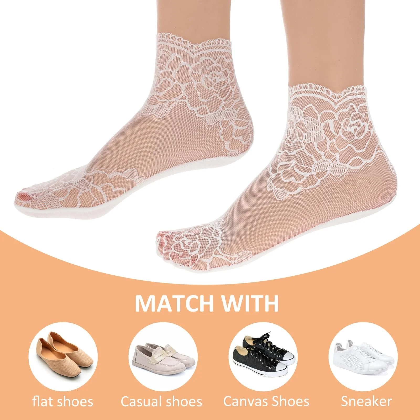 Шкарпетки з рюшами Ouligay, 5 пар, універсальний розмір, фото №5 Шкарпетки з рюшами Ouligay, 5 пар, універсальний розмір, фото №5