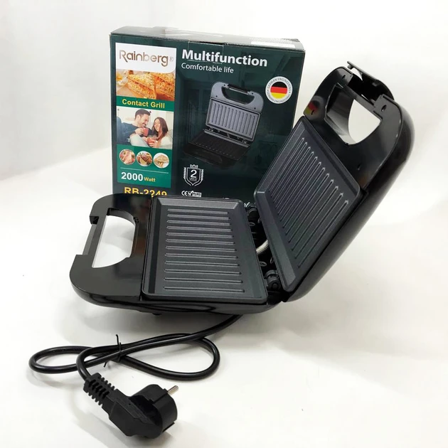 Гриль прижимной Rainberg RB-2249, домашний для шаурмы электрогриль стейков 1800 Вт, фото №6 Гриль прижимной Rainberg RB-2249, домашний для шаурмы электрогриль стейков 1800 Вт, фото №6