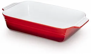 Форма для запікання KHG 34 см 1.75 л прямокутна керамічна Червона - Фото 1
