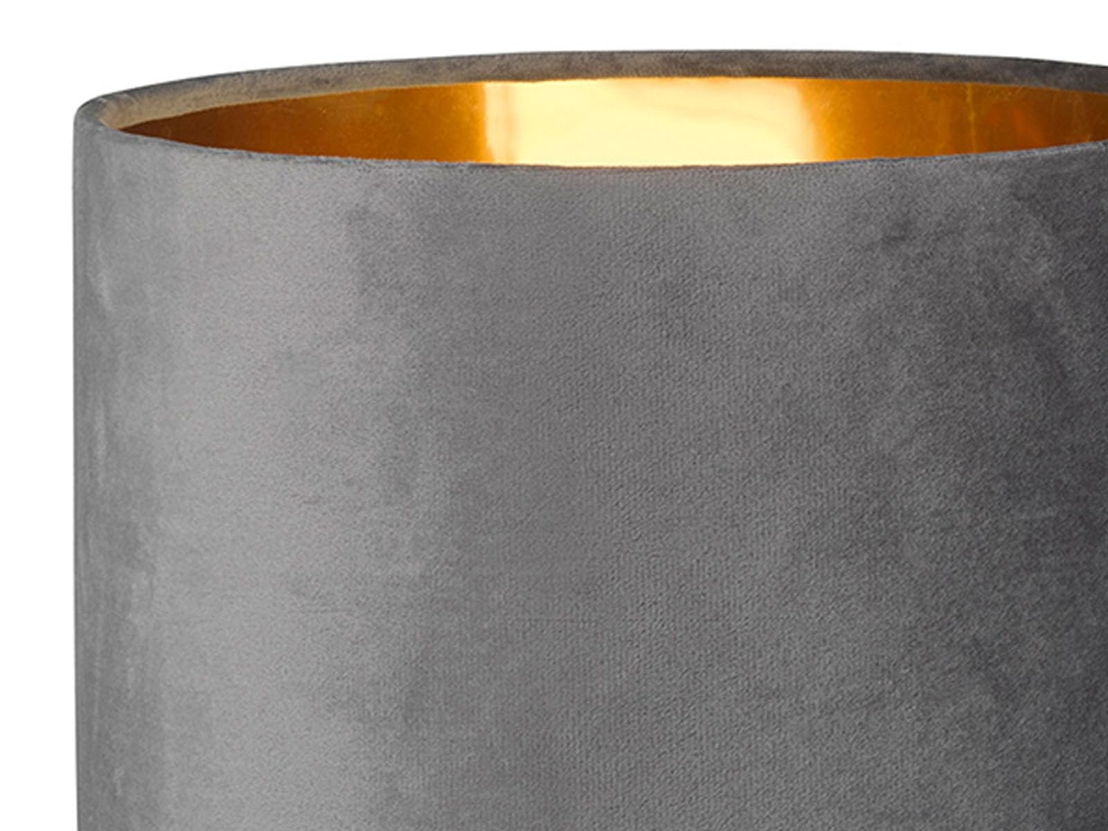 Настільна лампа Велюровий абажур Сіра Золотиста 24 см., фото №5