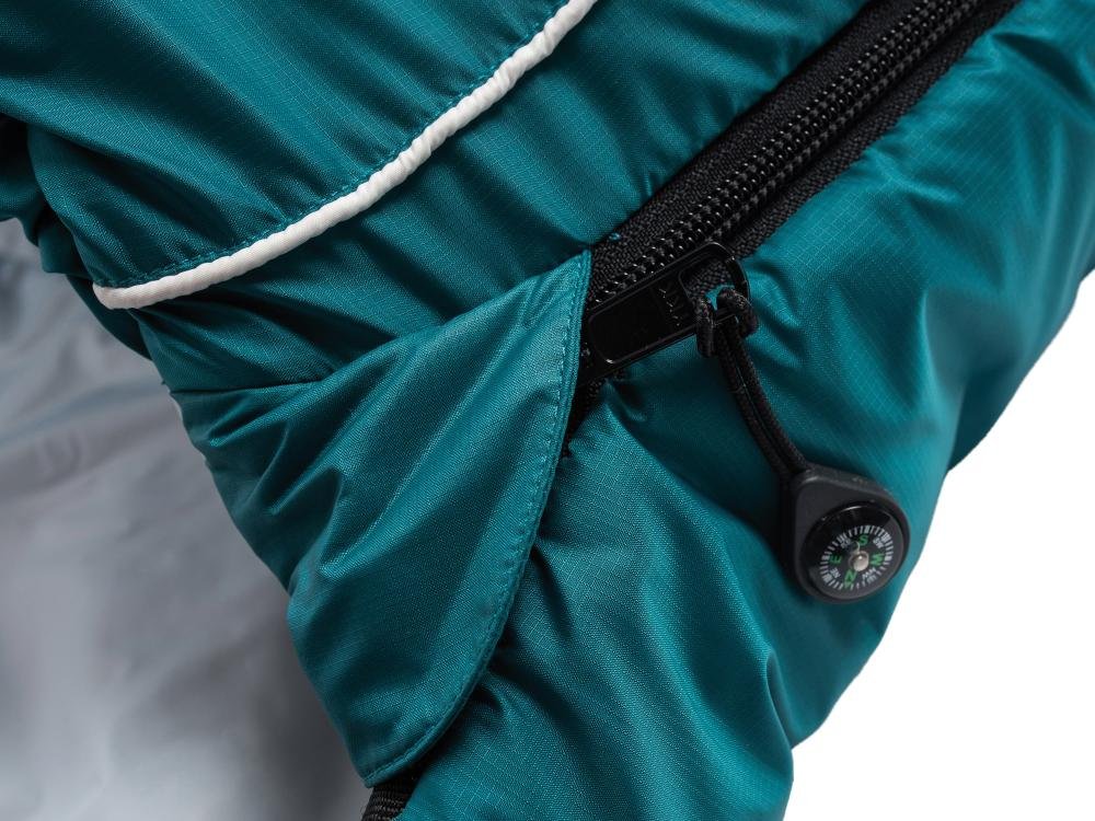 Спальний мішок Grüezi-Bag Biopod Wolle Goas Comfort 191 см Dark Petrol Reißverschluss справа, фото №4