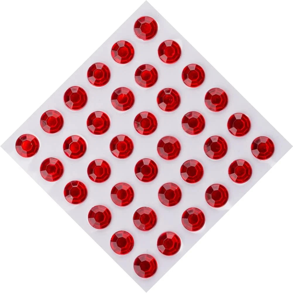 Набір Стрази Блискучі Різнокольорові Самоклеючі 8 мм, 288 шт, фото №3