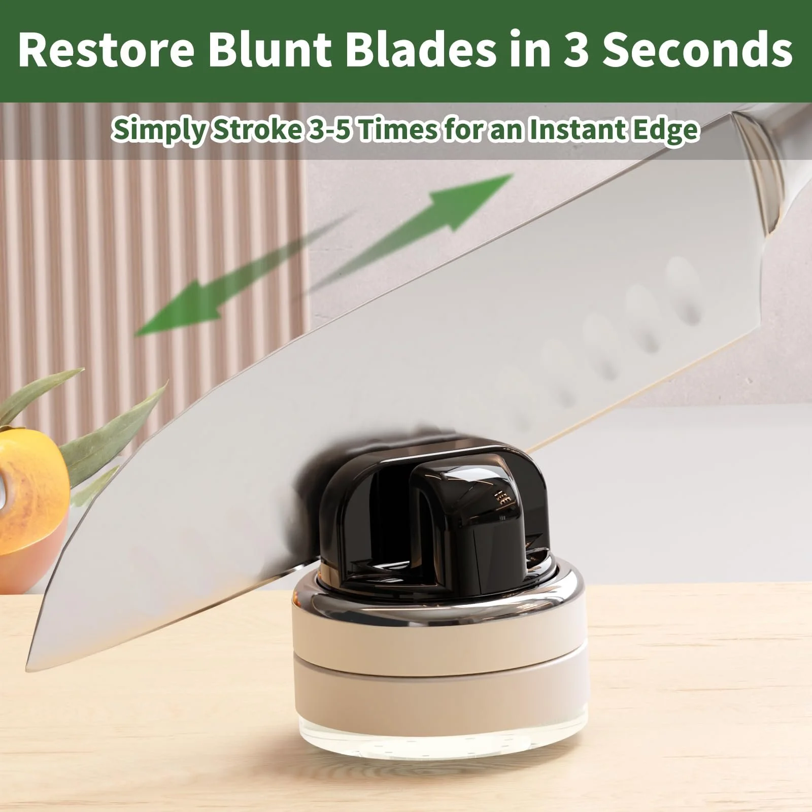 Ручне точило для ножів на присосках професійне 2-рівневе вольфрамове та керамічне V-Slot, фото №4