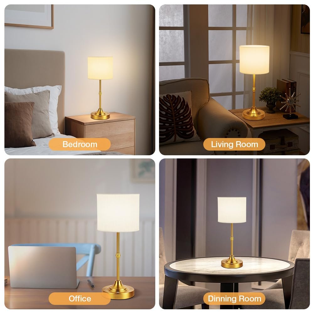 Настільна лампа Vicloon LED Бездротова 5200 mAh USB-C Латунь, фото №6