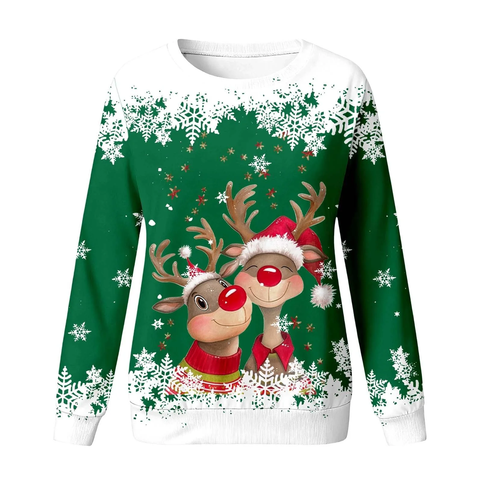 Девочка Толстовка Без бренда С круглым вырезом Рисунок Голова оленя, длинные рукава (2 года, 14 лет), фото №2