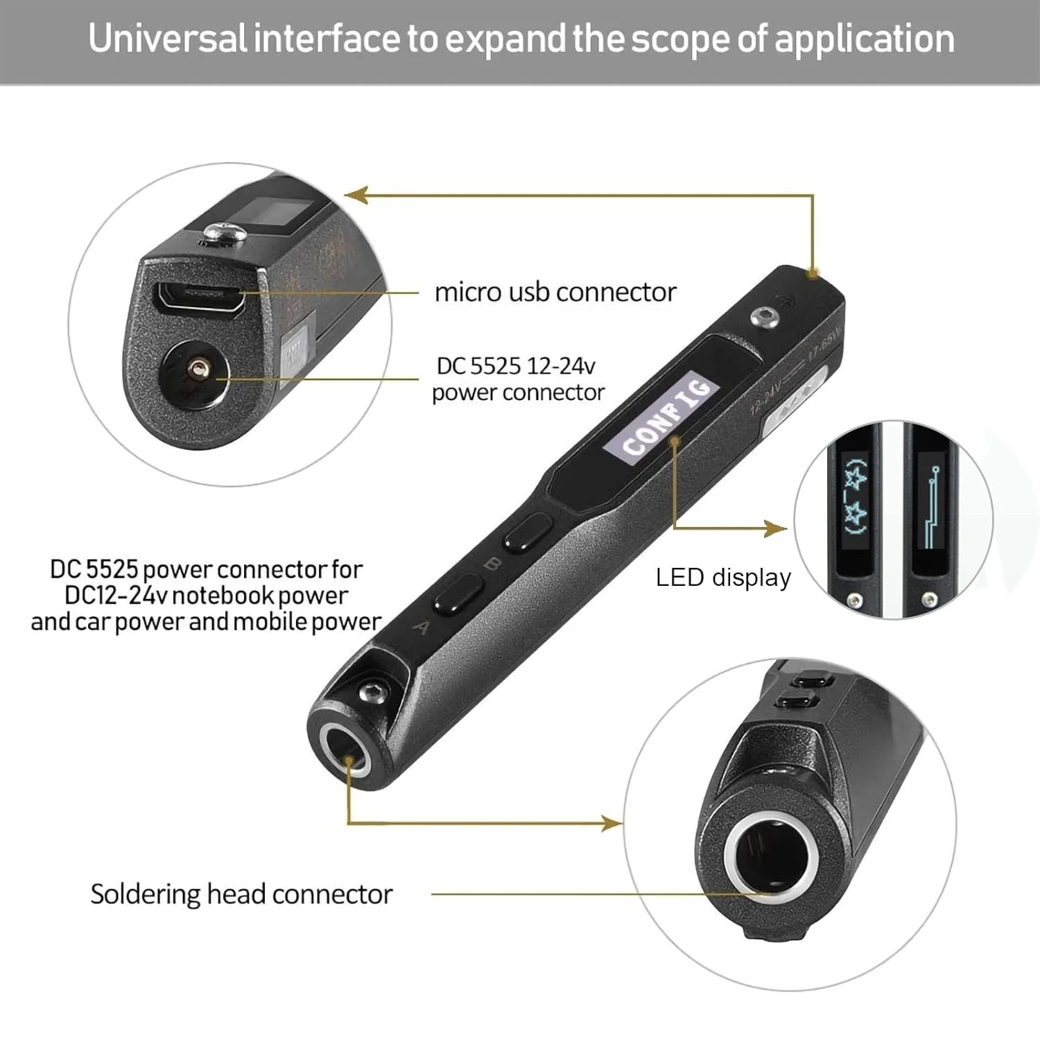 Паяльник LQKYWNA TS100 Серый, фото №5