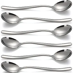 Ложка суповая из нержавеющей стали, столовая ложка, ложка для рамена, чайная ложка для кухни, ресторана, дома - Фото 1