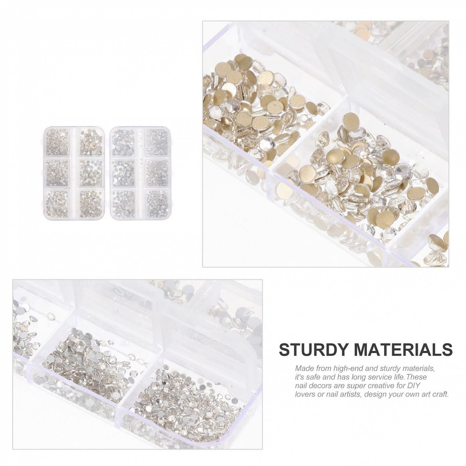 Набір для нігтів FRCOLOR 2 коробки блискучих стразів декоративні підвіски для домашнього використання, фото №7