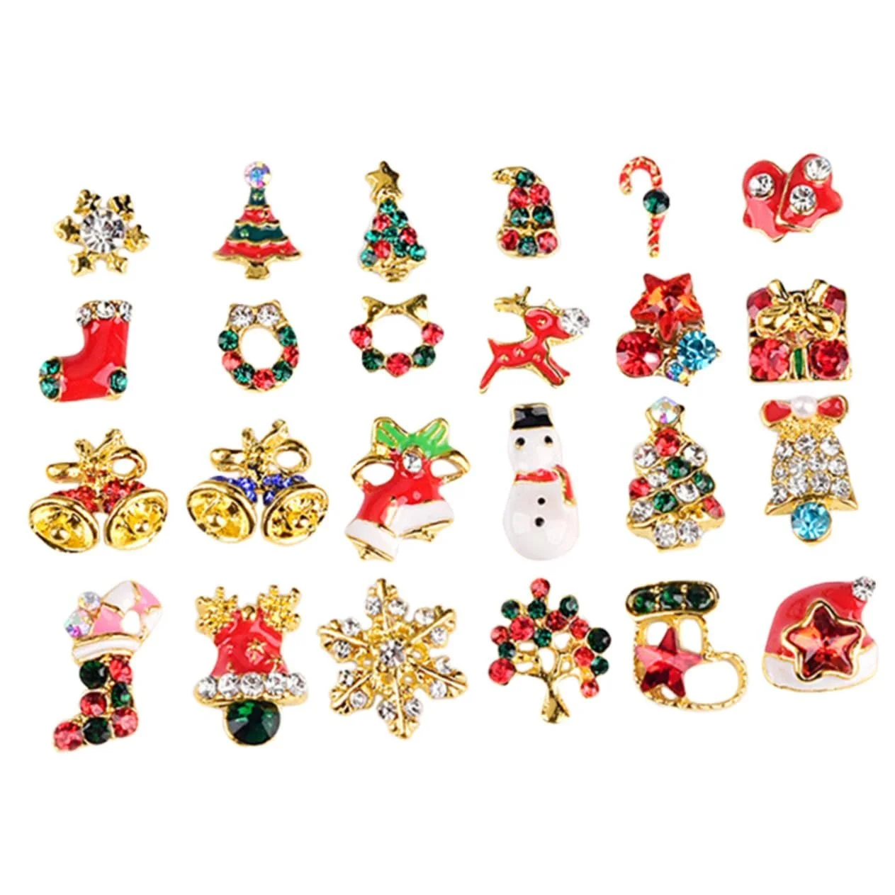 Металлическое украшение для ногтей FRCOLOR Рождественское 24 шт., фото №1