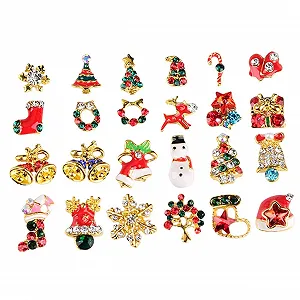 Металлическое украшение для ногтей FRCOLOR Рождественское 24 шт. - Фото 1