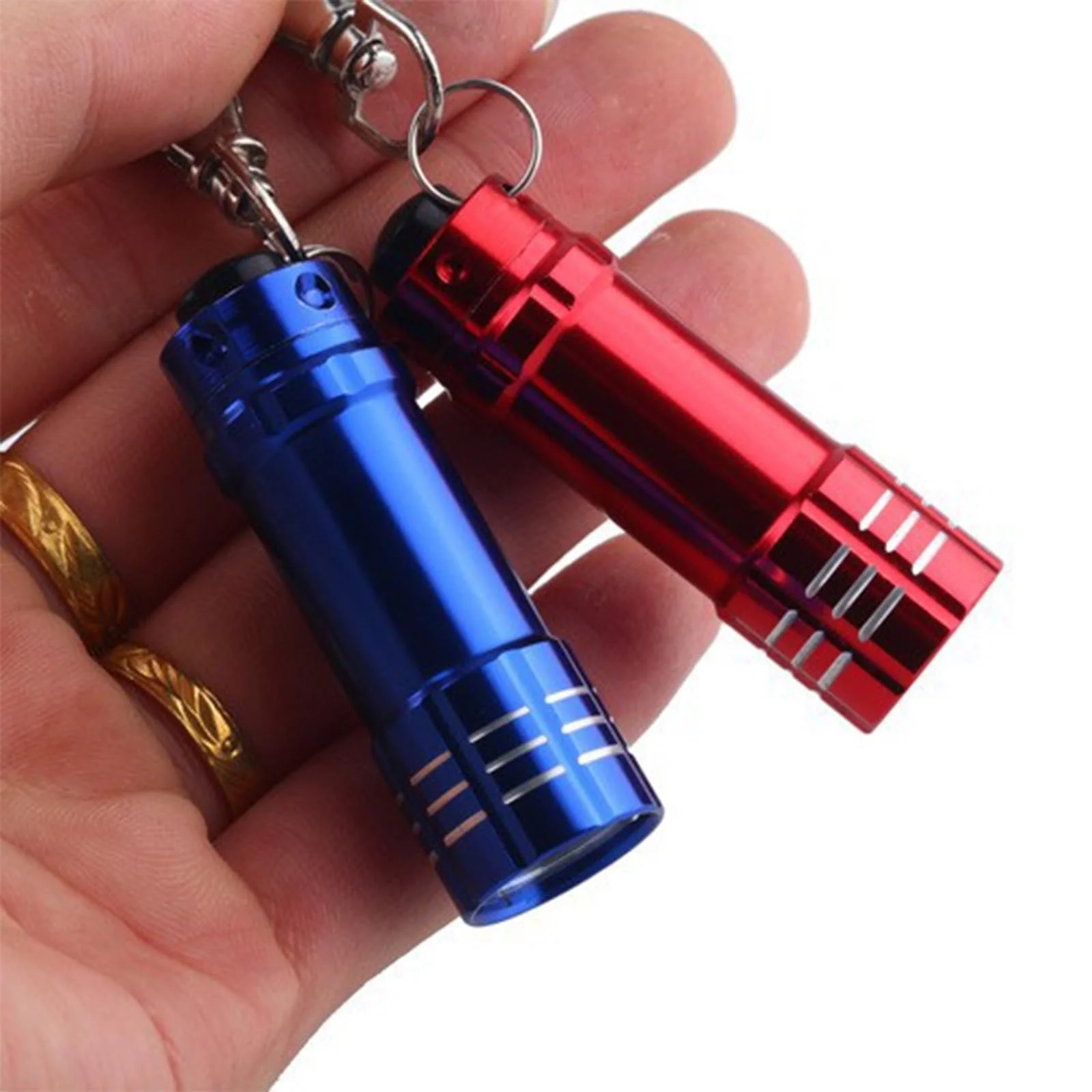 Ліхтарик на ключі 3 LED, алюмінієвий сплав, портативний кишеньковий для нічних прогулянок, щоденного використання, активного відпочинку, кемпінгу, фото №4