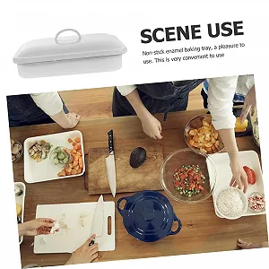 Противень для выпечки Эмалированный термостойкий износостойкий универсальный антипригарное покрытие synthetic.ua - Фото 1