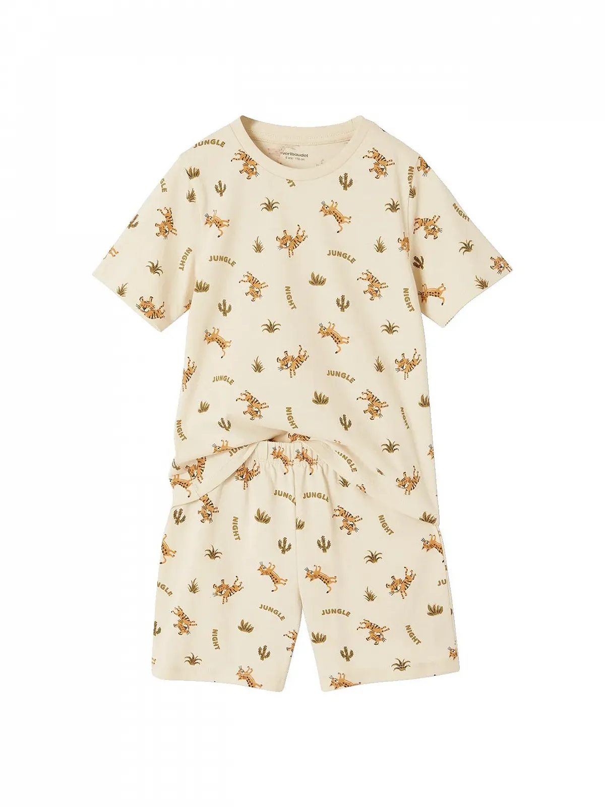 Комплект коротких піжам для хлопчиків (2 шт.) VERTBAUDET з тиграми, фото №3