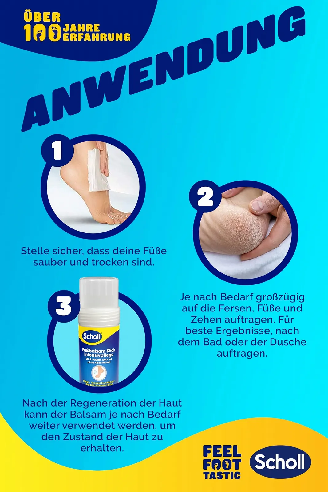 Бальзам-стик для ног Scholl Intensive Nourishing для восстановления сухих и потрескавшихся пяток 25% мочевины, английская соль и эфирные масла, фото №7