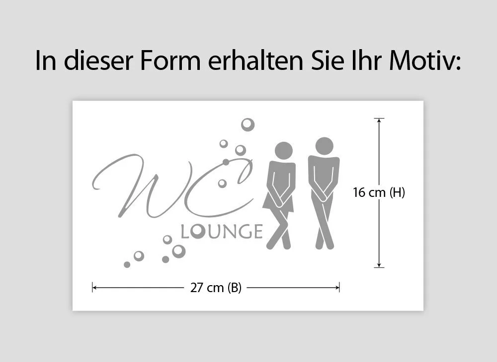 Наклейка на стіну W3331 Man / Woman Toilet Lounge Чорна 27 x 16 см, фото №4