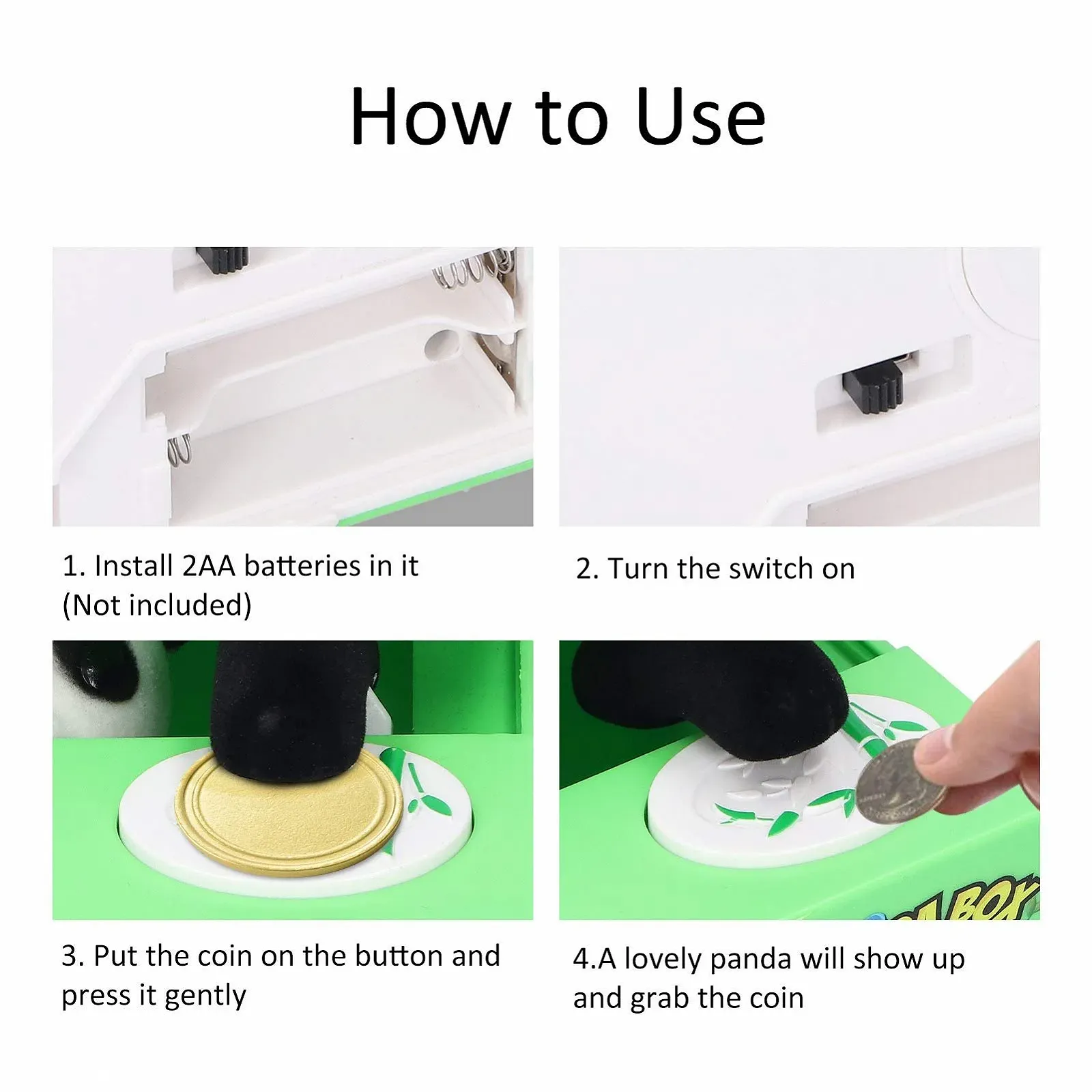 Скарбничка Tnfeeon Панда Мила тварина легка для дітей, фото №4