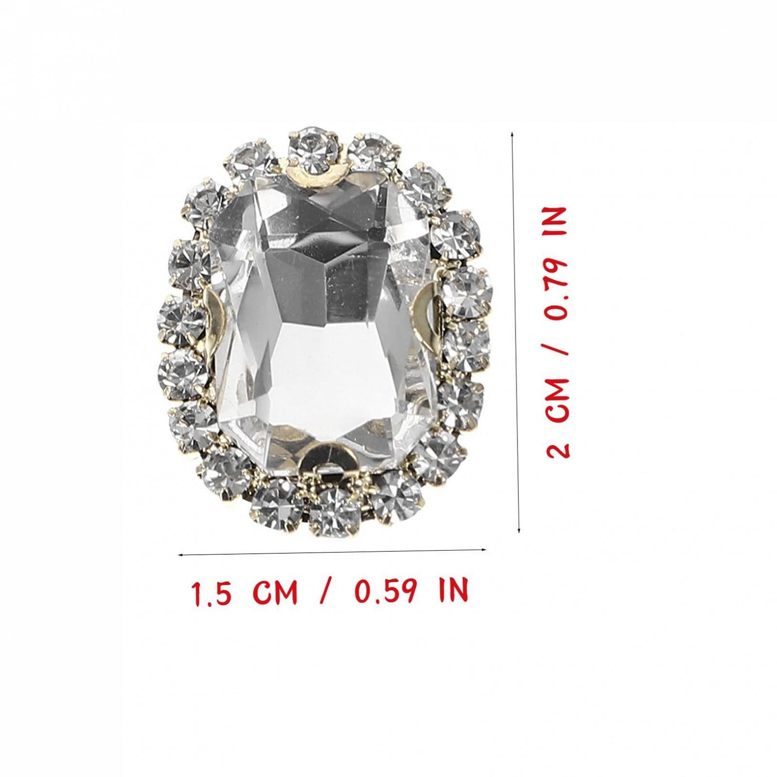 Стразы Простые Золотые Блестящие Стразы для ногтей Белая Медь, 20 шт, фото №3