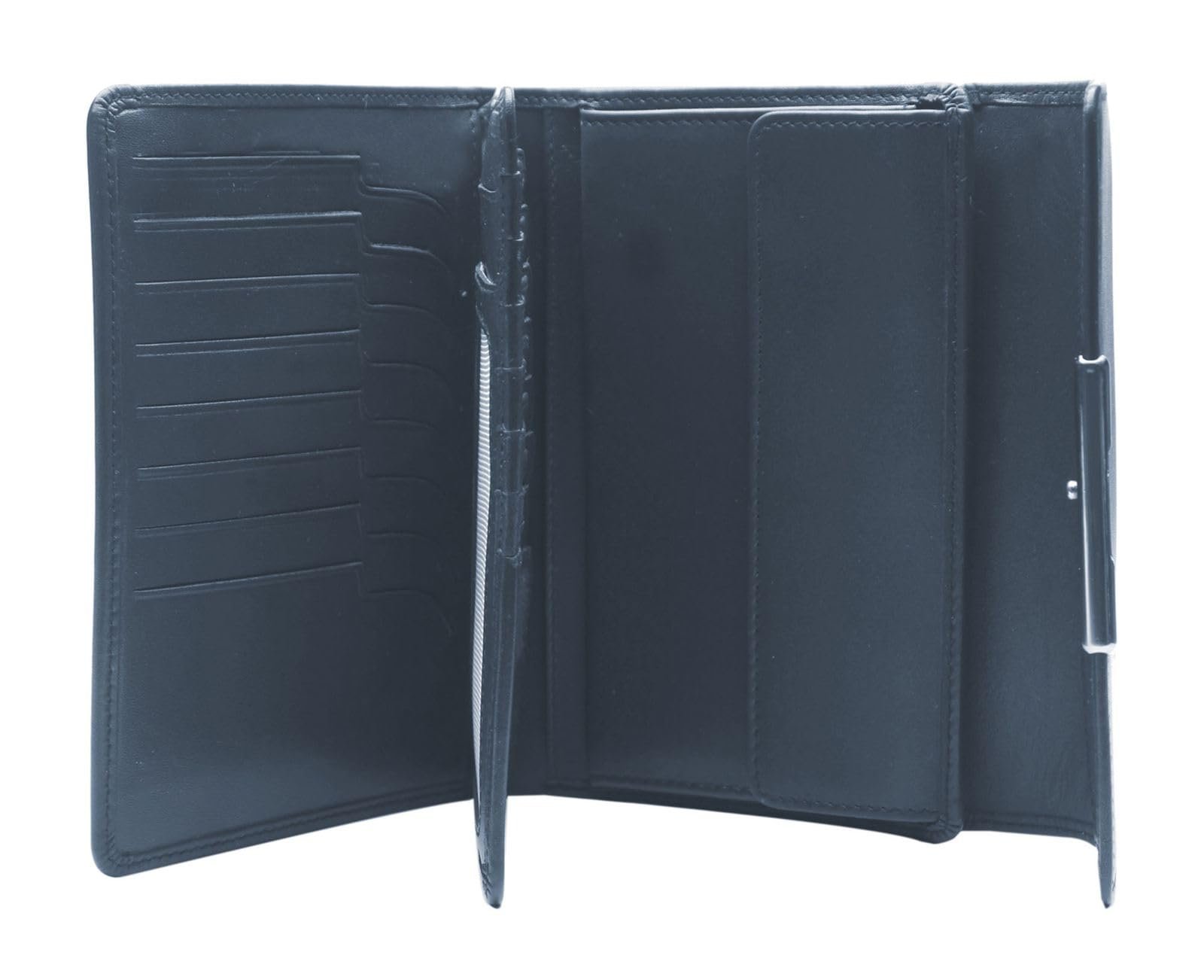 Кошелек кожаный Esquire Helena RFID 14 см, синий, Modern, фото №2