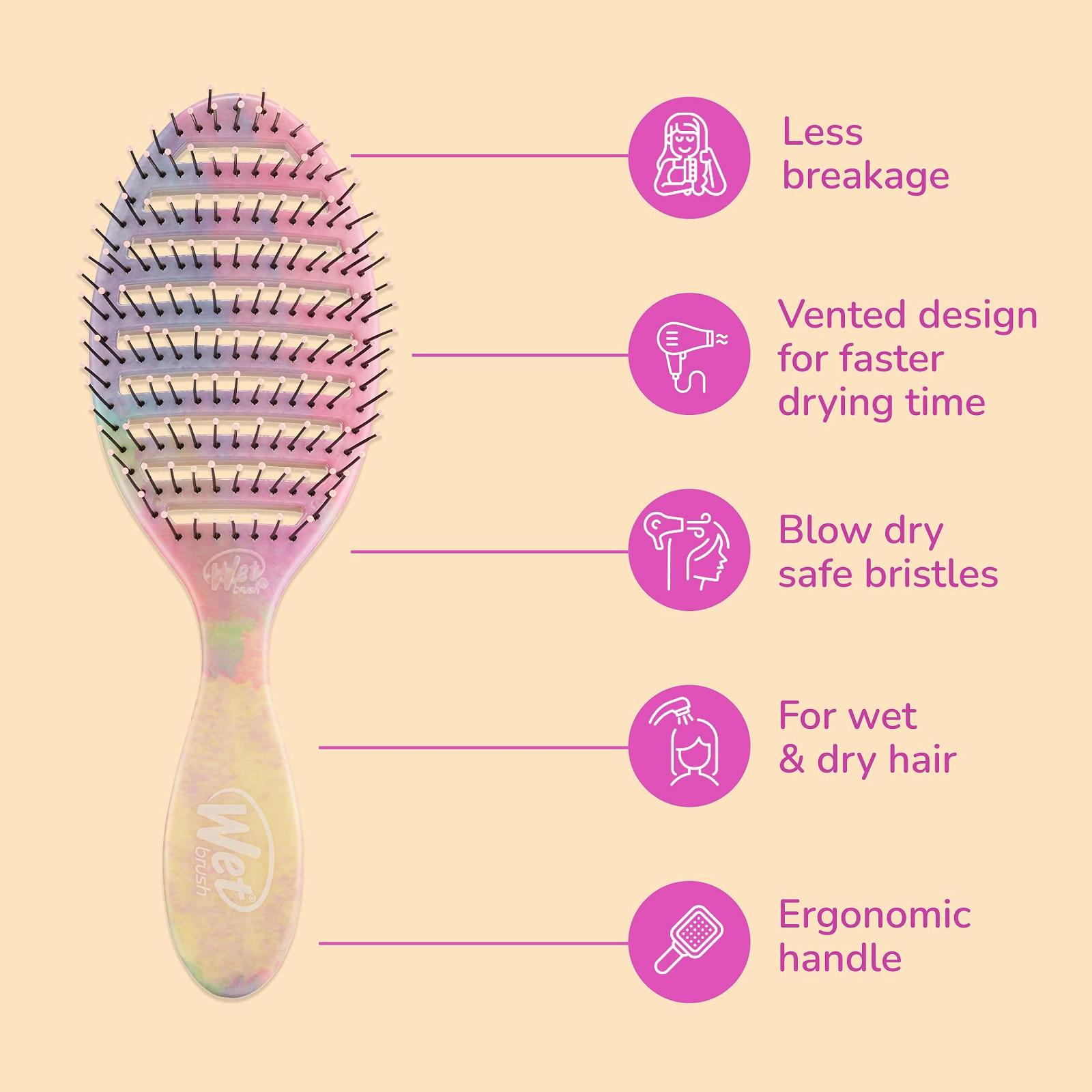 Щітка для волосся Wet Brush Speed Dry Colour Wash Stripes, фото №4