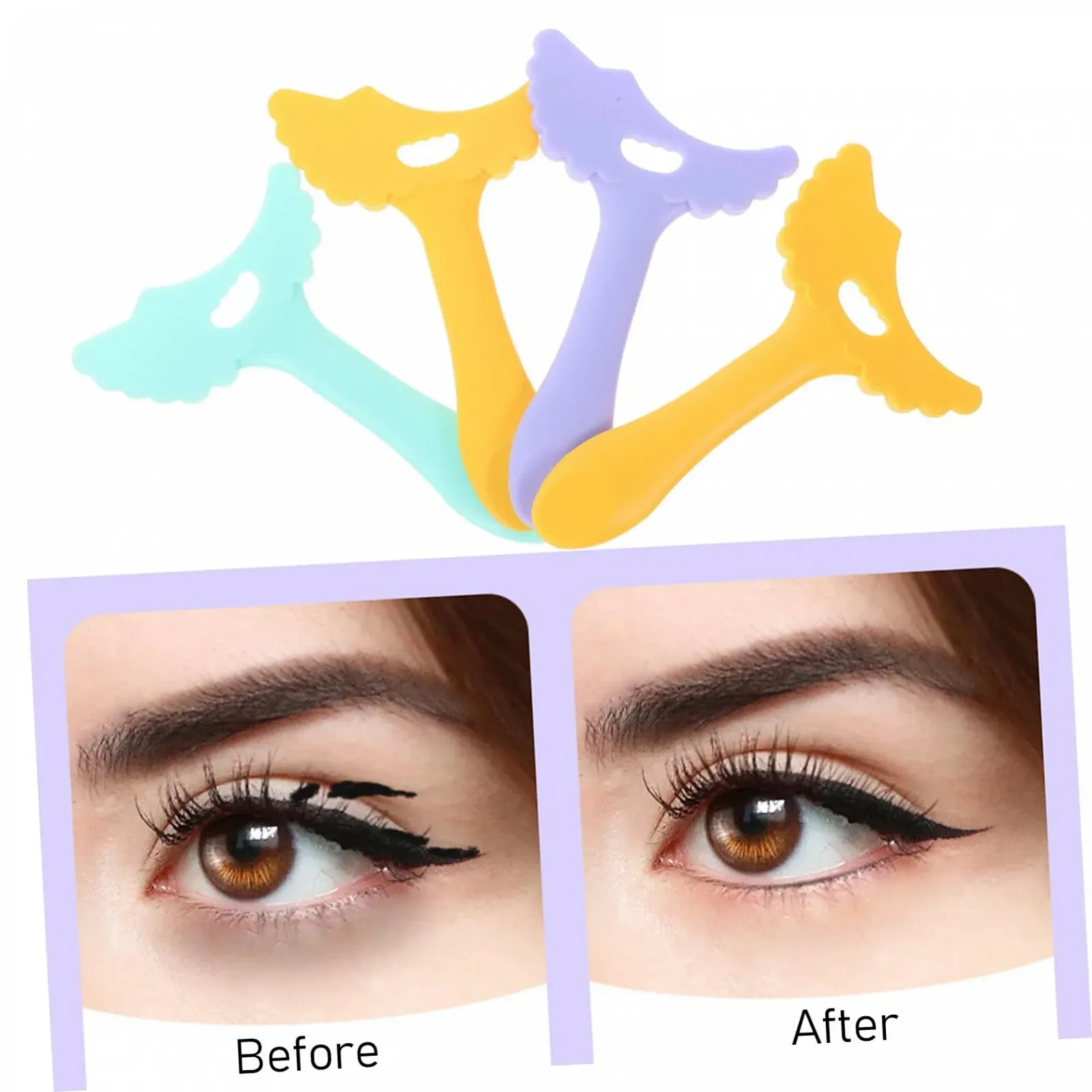 Аплікатори для підводки очей FOMIYES, силіконові інструменти для макіяжу, фото №4