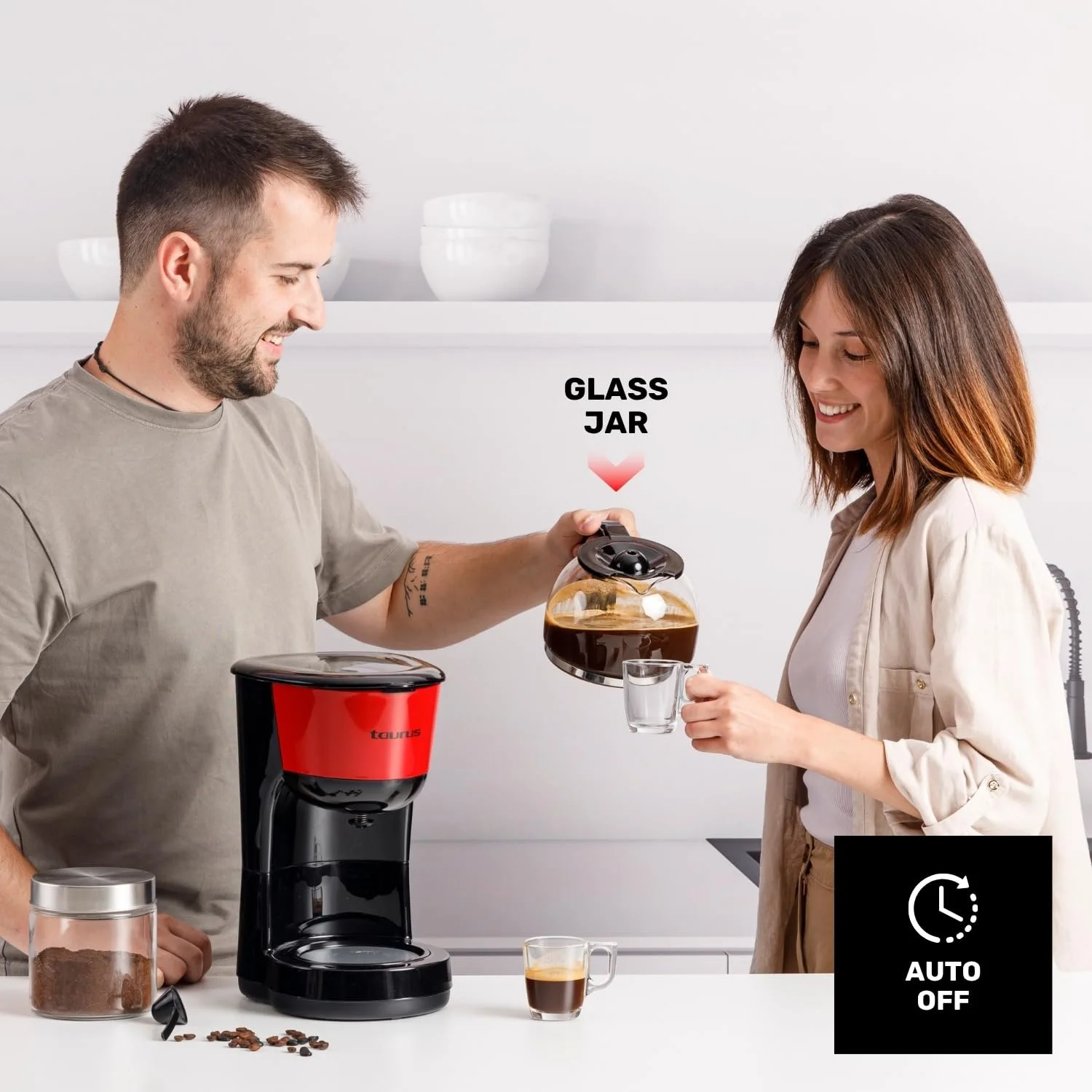 Кофеварка капельная Taurus Verona Vintage 1000 W 12 чашек Красная, фото №7