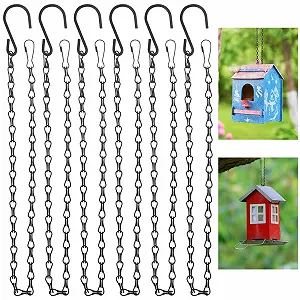 Ланцюжки для підвісних кошиків Ouligay Metal 50 см 6 шт. Black - Фото 1