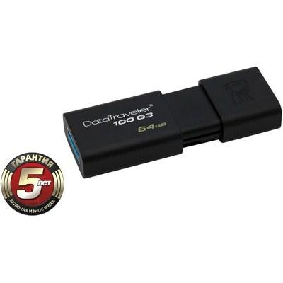 USB флеш-накопитель Kingston 64Gb DataTraveler 100 Generation 3 USB3.0 DT100G3/64GB, фото №1