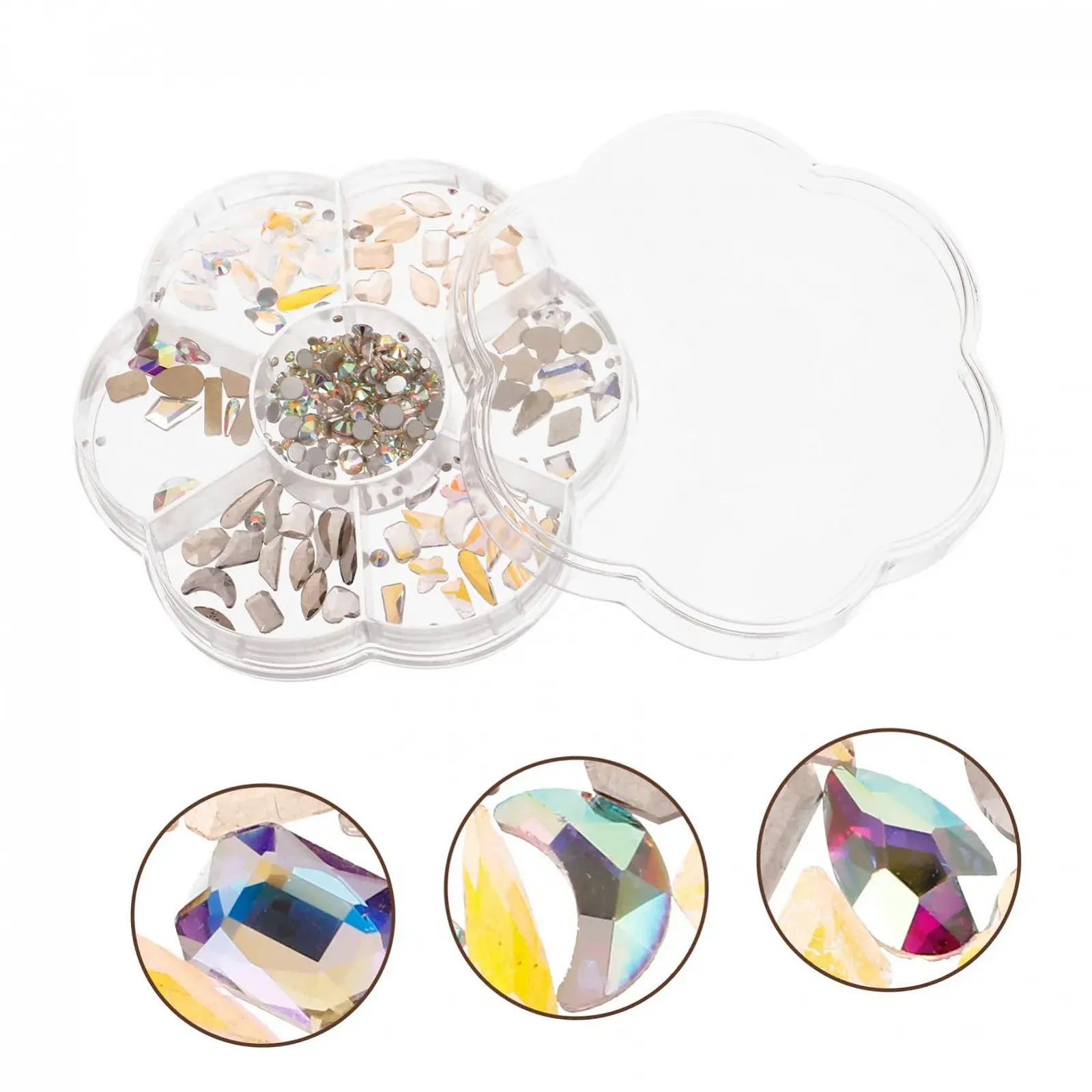 Украшения для ногтей Нерегулярные стразы для ногтей Большая упаковка для украшений для маникюра, фото №4