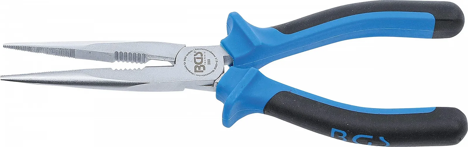 Плоскогубці BGS 389 Прямі, Сріблястий/Чорний/Синій, 200 мм, фото №1