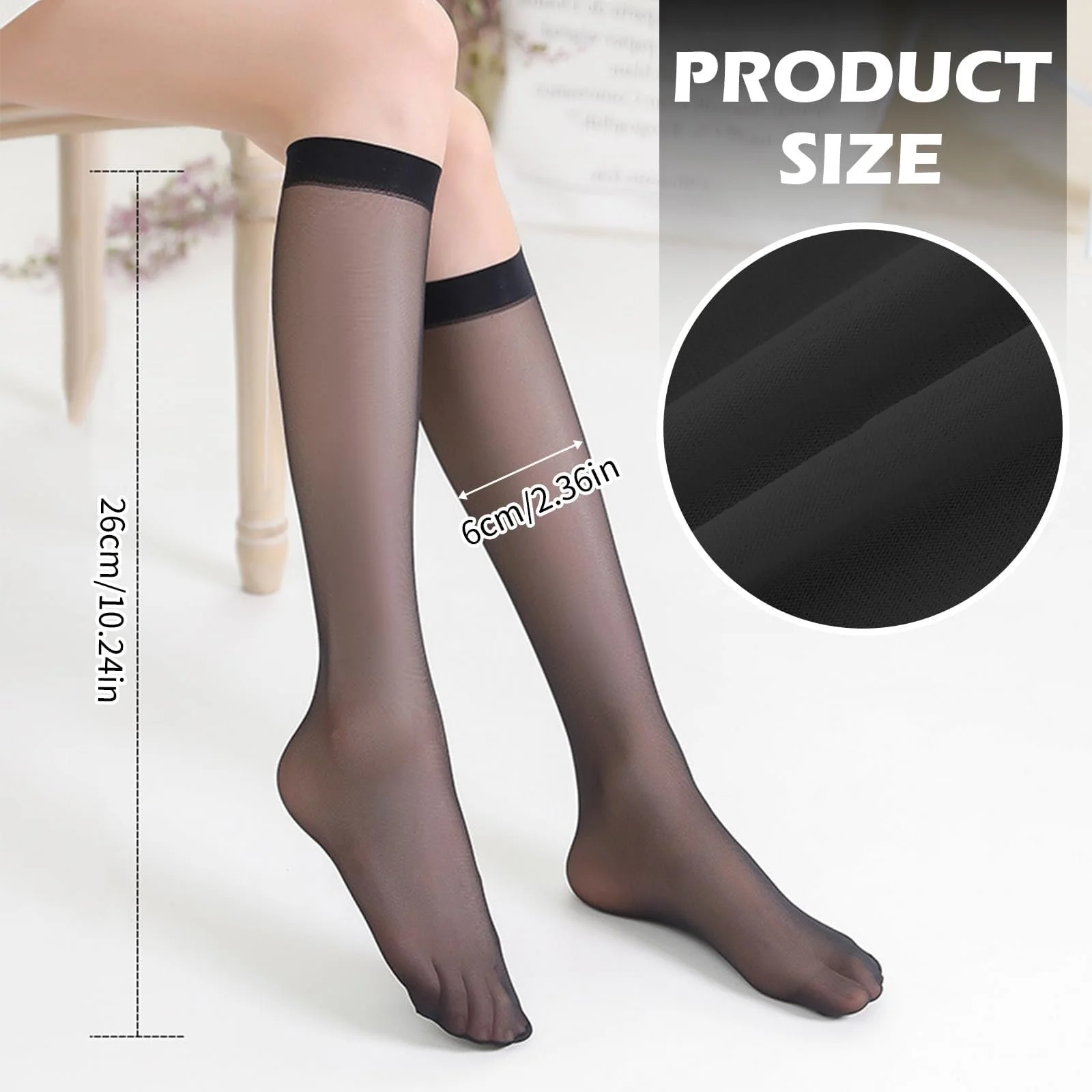 12 пар жіночих гольфів до коліна, фото №7