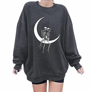 Худи NNGOTD Винтажный Принт Женский Теплый Пуловер с Капюшоном и Карманами - Фото 1