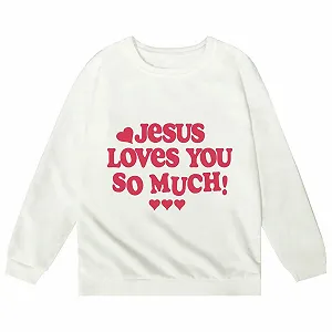 Пуловер для девочки-подростка - детский осенне-зимний свитшот с круглым вырезом, длинными рукавами и принтом букв synthetic.ua - Фото 1